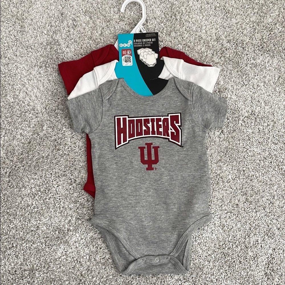 Indiana University baby onesies